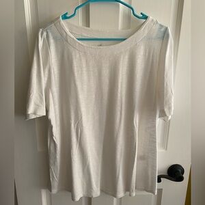 J.Jill plain white cotton tee